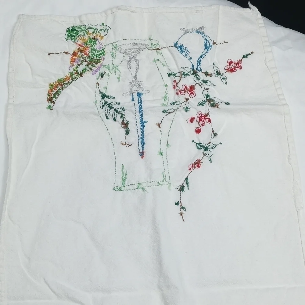 None embroidered table